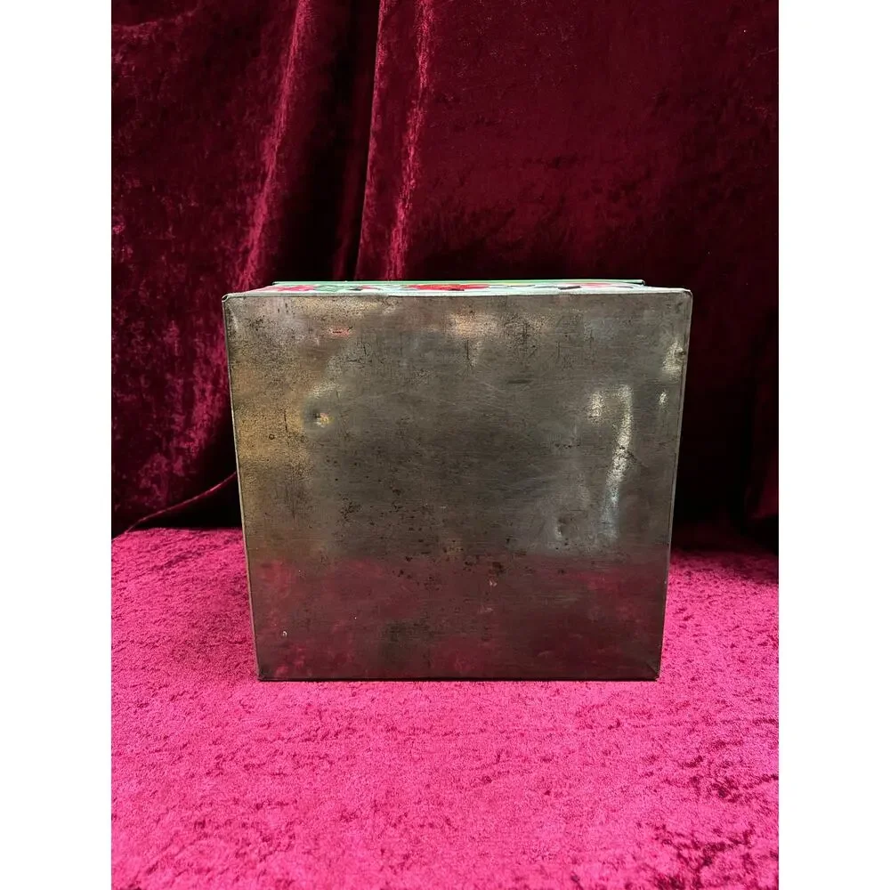 Vintage Tin Storage Box – Colorful Wildflower Print - Made In England